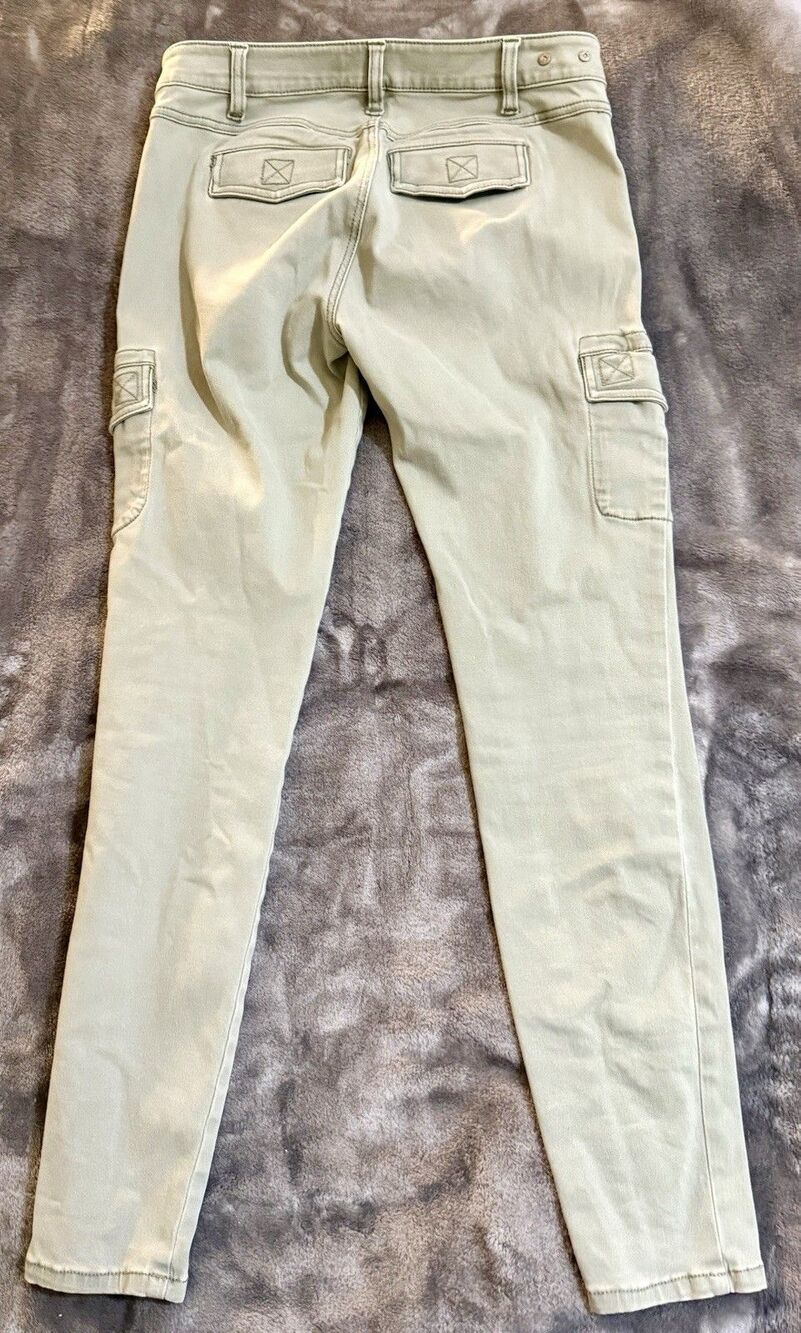 Cabi Pants Womens Size 4 Green Utility Cargo Stretch Style 3048 Pocket Casual - Picture 7 of 7